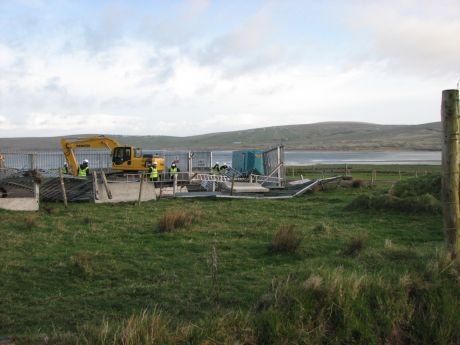 Pallisade fences at compound overturned 