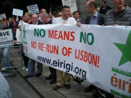 �ir�g� at Merrion Square protest