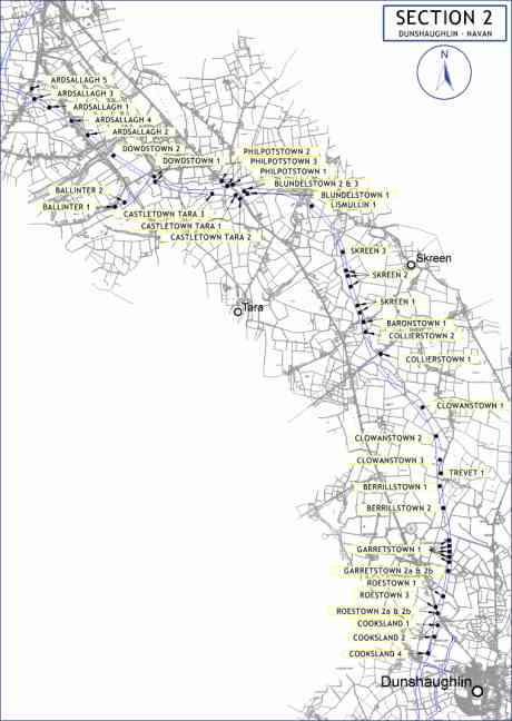 NRA map of the sites 