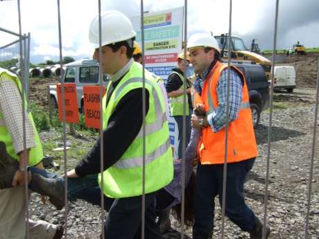 Close up of carrying off