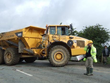 Huge machinery on Tara 